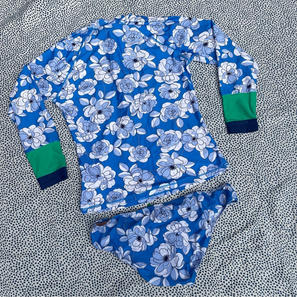J. Crew Blue and Green Rashguard Swim Set - Picture 2 of 7